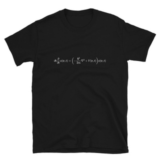 เสื้อยืด พิมพ์ลาย Time Dependent Schrádinger Quantum แฟชั่นสําหรับผู้ชาย