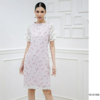 AMILA Dress VE-D1355 by VERONIQA ชิฟฟอนอังโกร่า แขนสั้น IGPU23-1