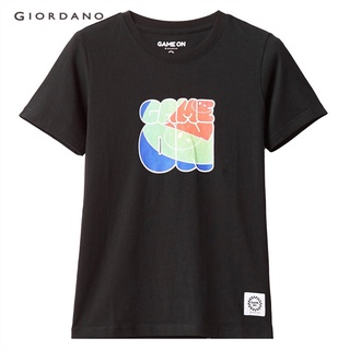 GIORDANO เสื้อยืดผู้หญิง - Womens GAME ON Womens Tshirt05390205