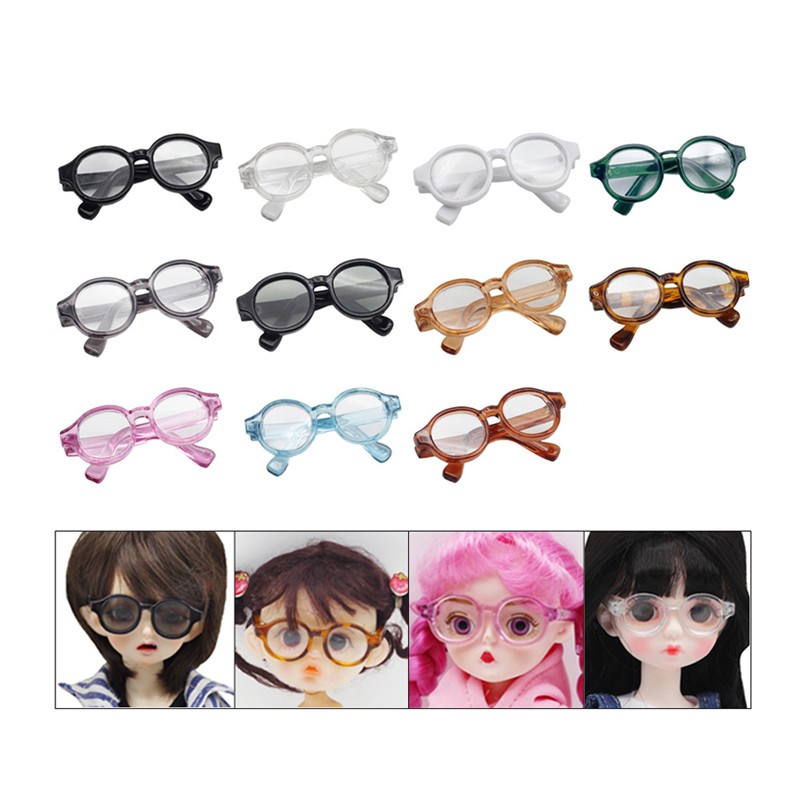 แว่นตาพลาสติกใสขนาด 4.5 ซมสําหรับตุ๊กตา 1/6 1/8 1/12 Bjd ราคา ถูกที่สุด ดีลบีเคเค แกลเลอรีภาพที่ 2