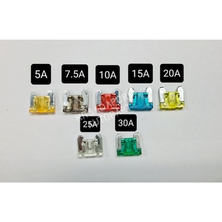 ฟิวส์เสียบจิ๋ว (Micro Fuse) สำหรับรถยนต์, 5A-30A, สินค้าใหม่