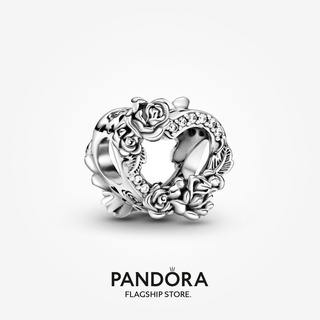 Pandora จี้รูปดอกกุหลาบ หัวใจ เปิด ของขวัญวันเกิด สําหรับสุภาพสตรี p825