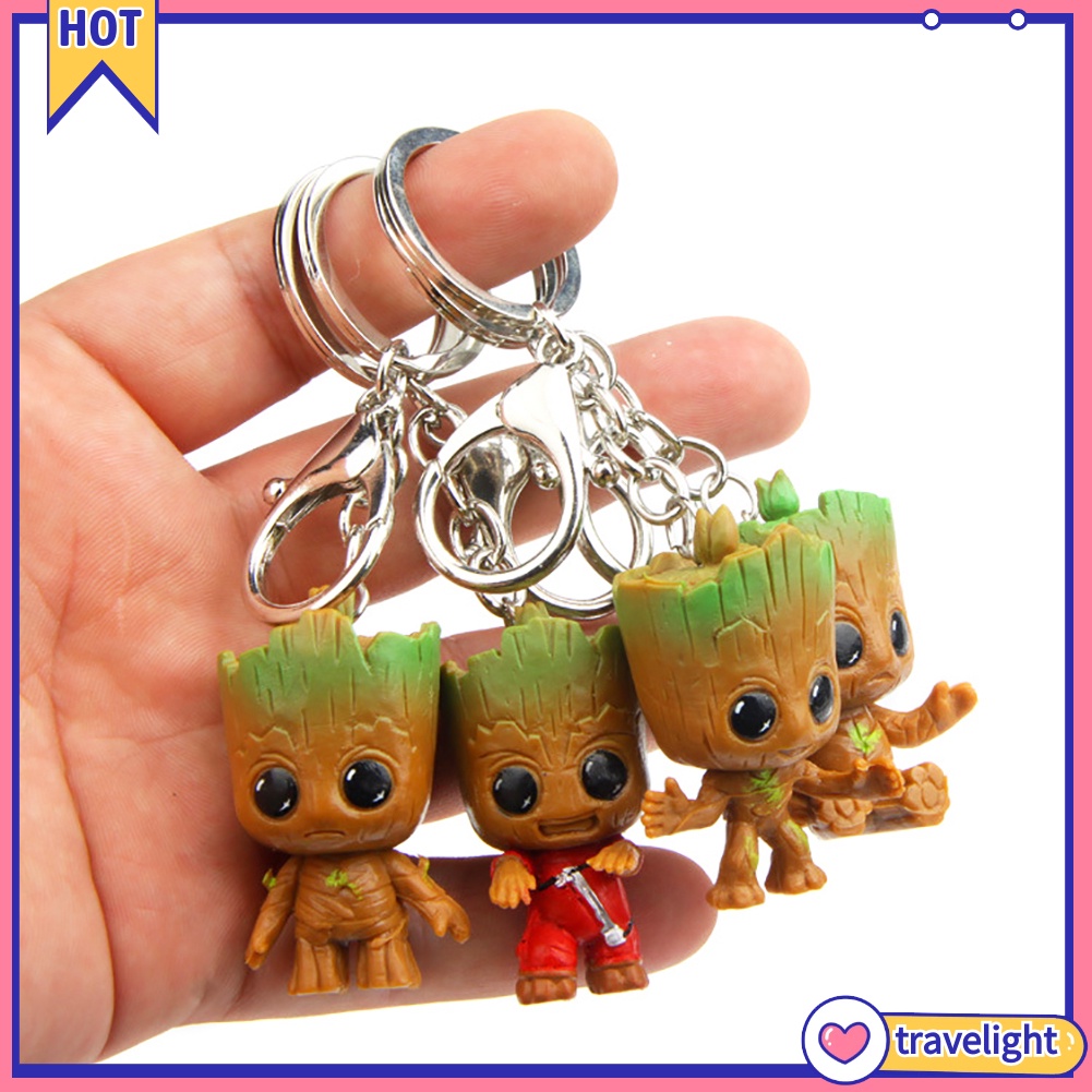 {Travelight} Guardians of Galaxy Tree Man Groot จี้รูปพวงกุญแจที่วางกระเป๋าพวงกุญแจ