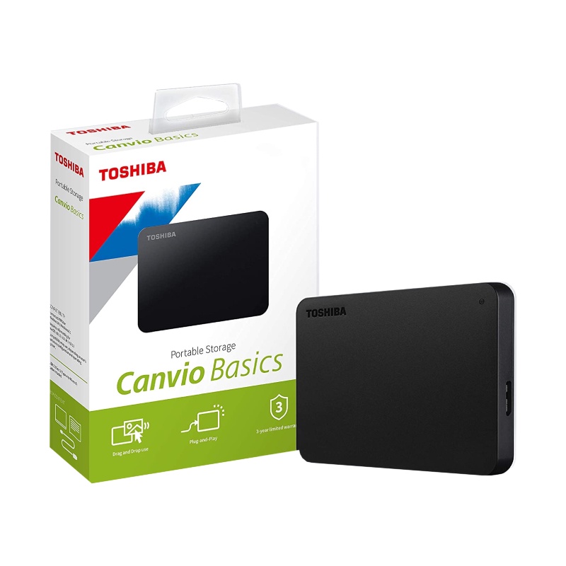 1 TB HDD External (ฮาร์ดดิสก์พกพา) TOSHIBA Canvio Basics A3 Black (HDTB410AK3AA) ประกัน 3 ปี #7