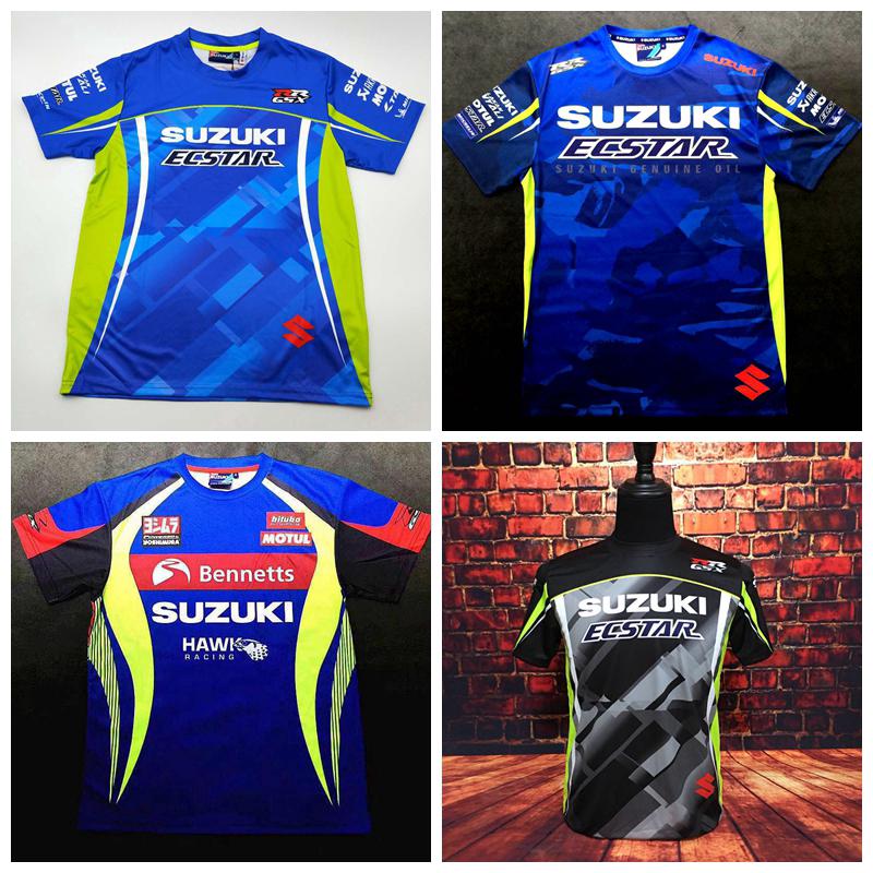 suzuki เสื้อยืดคอก ลมแขนสั้นแบบแห้งเร็ว