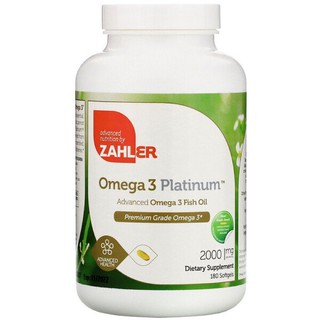 Pre order🌏🇺🇸Zahler, Omega 3 Platinum, Advanced Omega 3 Fish Oil, 2,000 mg, 180 Softgels🇺🇸