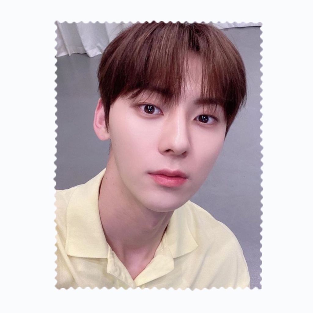ผ้าเช็ดแว่นตา เช็ดแว่น ผ้าไมโครไฟเบอร์ นักร้องเกาหลี K-pop ฮวัง มิน-ฮย็อน Hwang MinHyun wanna one NU