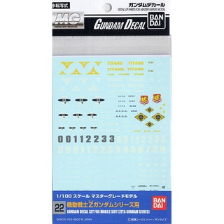 4573102611352 GUNDAM DECAL 22 MG MULTIUSE - ZETA