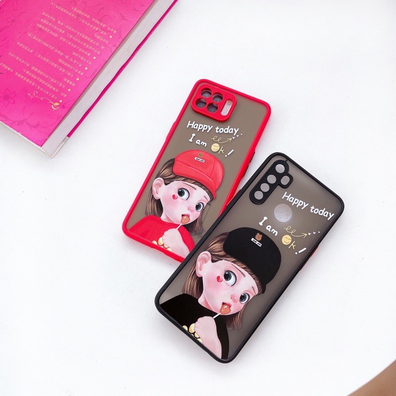 เคสและซองมือถือเคสซัมซุง A21S เคสขอบสีสกรีนลายการ์ตูน รุ่น Samsung A51 A71 A11 A10s A20 A30 A50 A30S