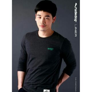 rudedog เสื้อแขนยาว ชาย หญิง  รุ่นLiner สีทอปดำ