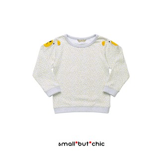 เสื้อคอกลมแขนยาว พิมพ์หน้าหมีที่ต้นแขน_small but chic