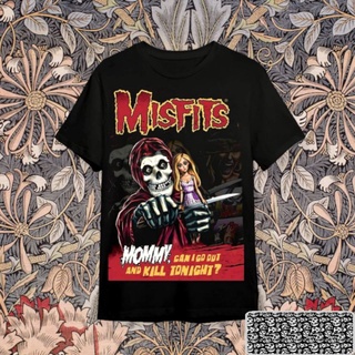T-shirt  Misfits เสื้อยืด โอเวอร์ไซซ์ ลายวงร็อคสยองขวัญพังก์ร็อค สําหรับผู้ชาย และผู้หญิงS-5XL