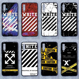 เคส Samsung  A7 (2018)  ลาย WHITE  ขอบนิ่มหลังแข็ง เคสมือถือ เคสโทรศัพท์ Case