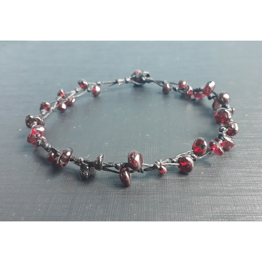 ข้อเท้า Garnet stone anklets men anklets women anklets friendship anklets fashion anklets gemstone a