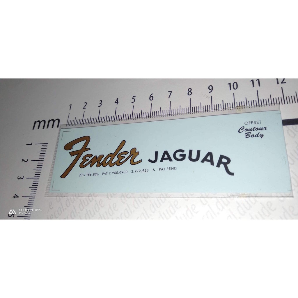 Fender Jaguar Waterslide Decal สําหรับฟื้นฟูทอง