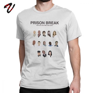 เสื้อยืดแขนสั้น คอกลม ผ้าฝ้าย พิมพ์ลายกราฟฟิค Prison Break Movie Streetwear สําหรับผู้ชายสามารถปรับแต่งได้