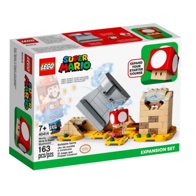 LEGO 40414 Monty Mole &amp; Super Mushroom Expansion Set ของแท้ 100% ของใหม่