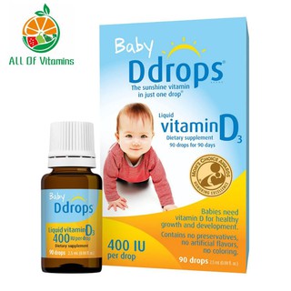 Baby Ddrops Liquid Vitamin D3 400 IU วิตามินดี3 สำหรับทารก