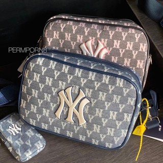 🚚พร้อมส่งจากไทย🇰🇷MLB JACQUARD MONOGRAM CROSS BAG NEW YORK YANKEES