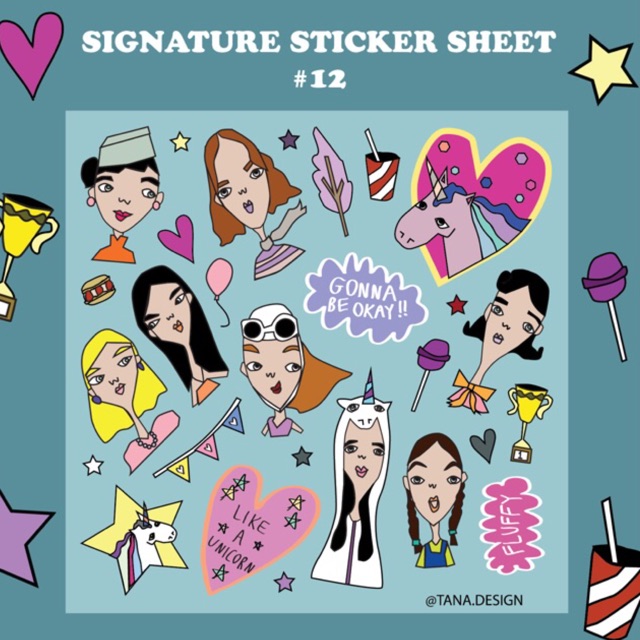 [Tana.design] Sticker sheet  no.12