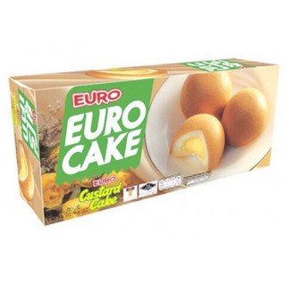 Euro Cake คัสตาร์ด ยูโร่เค้ก พัฟเค้กสอดไส้ครีม 17 กรัม x 12 ซอง