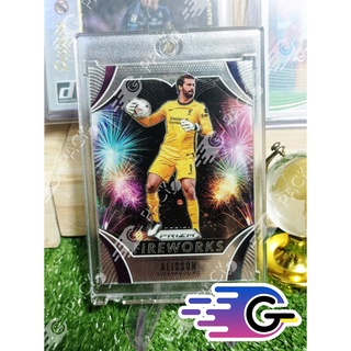 การ์ดนักฟุตบอล  Panini Prizm Football 2020-21 alisson Fireworks #17 (แถม Topload+teambag)