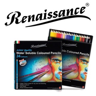 Renaissance เรนาซองซ์ ดินสอสีระบายน้ำ แถมพู่กัน 1 อัน