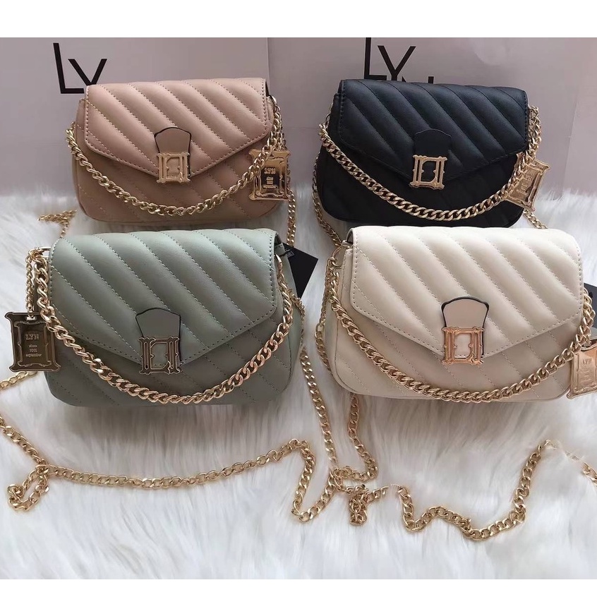 พร้อมส่ง กระเป๋าสะพายข้างผู้หญิง กระเป๋าสะพาย LYN รุ่น ขนมจีบ แท้ ...