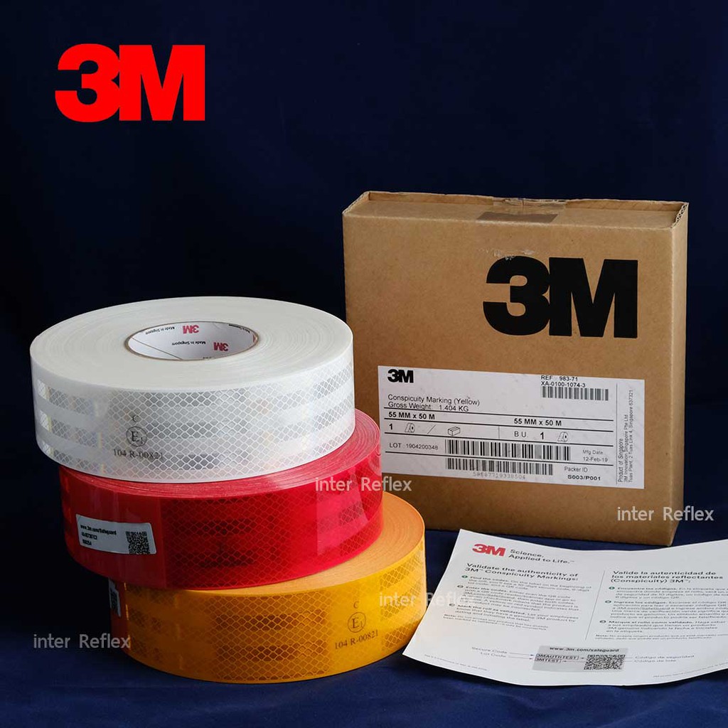 สติ๊กเกอร์สะท้อนแสง 3M แท้ Diamond Grade ราคาถูก ยาว 30  เชนติเมตร
