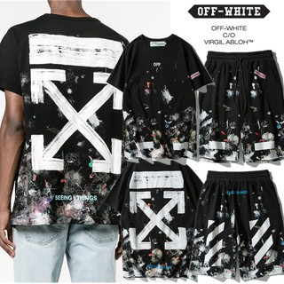 OFF White Starry Fireworks Short-sleeved t-shirt