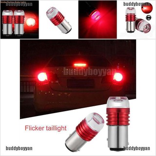 {buddyboyyan} 2x สีแดง 1157 BAY15D P21 / 5W แฟลชไฟเบรกกะพริบ Led ย้อนกลับหางหลอดไฟ