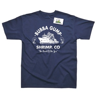 เสื้อยืดลําลอง แขนสั้น พิมพ์ลายกุ้ง Bubba Gump แฟชั่นสําหรับผู้ชาย และผู้หญิงS-5XL