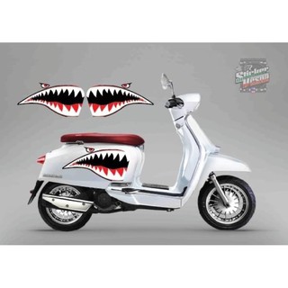 สติ๊กเกอร์ Lambretta ปากฉลาม 1 คู่