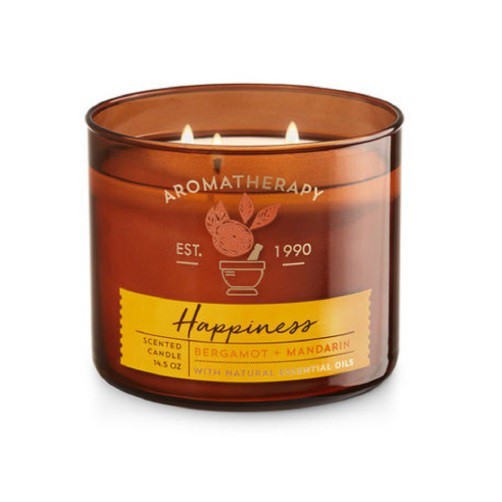 Bath &amp; Body Works Scented Candle Aromatherapy 411g#Happiness Bergamot + Mandarin