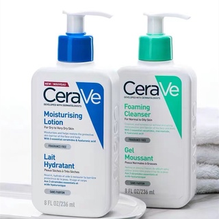 🙂🙂ของแท้ 💯% CERAVE Moisturising Lotion /Foaming Cleanser 236 ml .