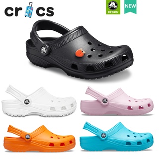 Crocs แท้ 100% crocs classical clog รองเท้าหัวโตส้นสูง รองเท้าแตะนิ่มเหมือนเหยียบขี้ รองเท้าชายหาด