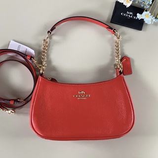 🎀 (สด-ผ่อน) กระเป๋า ขนาด 9.5 นิ้ว สีแดง COACH CA209 TERI SHOULDER BAG