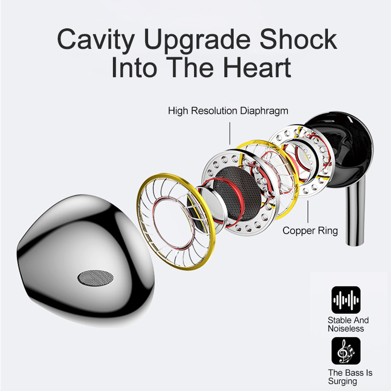 ชุดหูฟังสเตอริโอพร้อมไมโครโฟน 3 . 5 มม . Q2 In - Ear