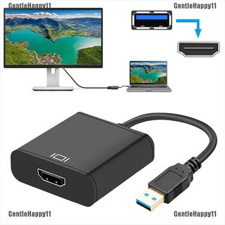 Gentle อะแดปเตอร์แปลงสายเคเบิ้ลเสียงวิดีโอ USB 3.0 เป็น HDMI สําหรับ Windows 7 8 10 PC