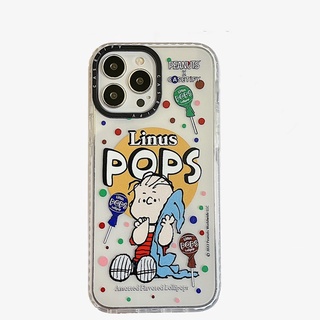 Peanuts Snoopy CaseTify Cartoon Linus Pops Candy Case For iPhone 7 8 Plus X XS XR 11 13Pro 12 13 Pro Max Clear Soft TPU Casing Cover