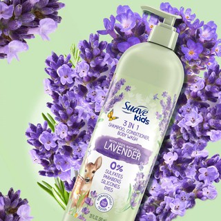 แชมพูเซิฟ คิดส์ 3in1 กลิ่น ลาเวนเดอร์ Suave Kids Naturals Lavender 3-in-1 Shampoo Conditioner &amp; Body Wash -16.5 fl oz