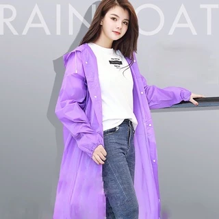 เสื้อกันฝน เสื้อกันฝนผู้ใหญ่/เด็ก EVA แขนจั้ม มีหมวก คุณภาพดี มีหลายสี Rain coat ชุดกันฝน