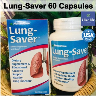 วิตามินบำรุงปอด Lung Saver 60 Capsules - Natural Care อาหารเสริมดูแลปอด