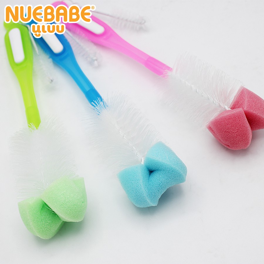 Nuebabe فرشاة رضاعات برأس إسفنجي — صورة 4