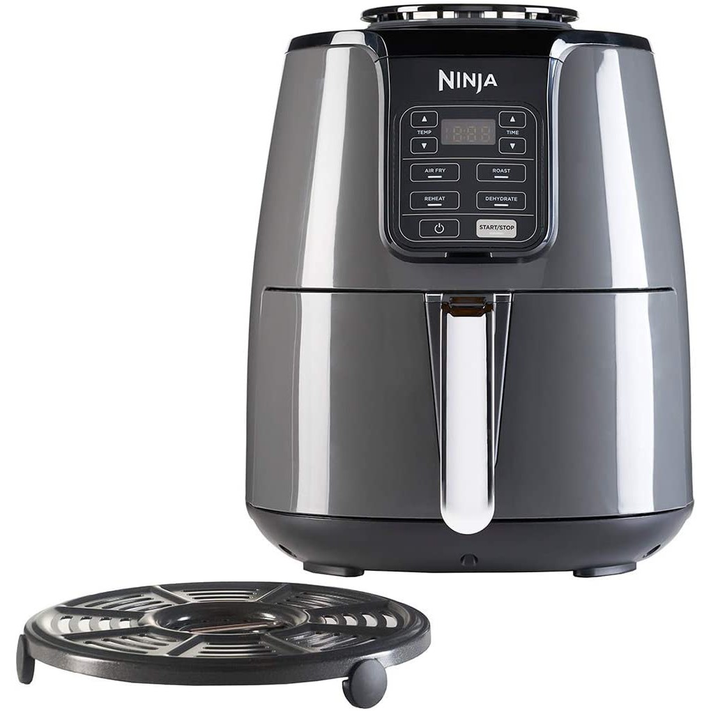 Ninja Hot Air Fryer หม้อทอดไร้น้ำมัน AF100EU ขนาด 3.8L / 4 Cooking Functions 1550W Grey Non-Stick Ceramic Coating