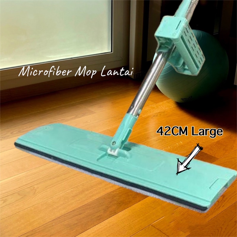 Big Mop Microfibre Hand Free Mop Lantai Easy Clean ครบชุด Magic Mop ทําความสะอาด 360 Rotation Mop