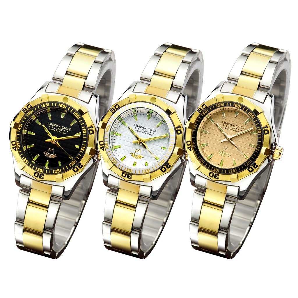 นาฬิกา 🔥AMERICA EAGLE🔥 สำหรับผู้หญิง 007L สายสแตนเลส กันน้ำ  ชำระเงินปลายทางได้