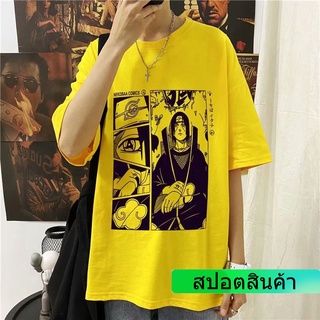 เสื้อยืดคอหลวมแขนสั้น แฟชั่น ลายการ์ตูนญี่ปุ่นนารูโตะ สำหรับผู้ชายและผู้หญิง ฤดูร้อน