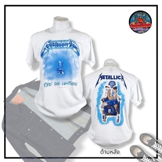 เสื้อยืดคอกลมเสื้อวง Metallica  มือ 1 ลิขสิทธิ์แท้S-5XL