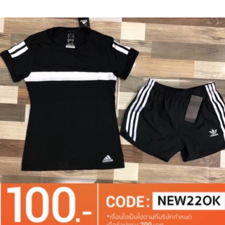 [มีหลายสี] SET ADIDAS FREE TRANSPORT FOR WOMEN ชุดออกกำลังกายadidas ชุดออกกำลังกายผู้หญิง adidas กางเกง adidas